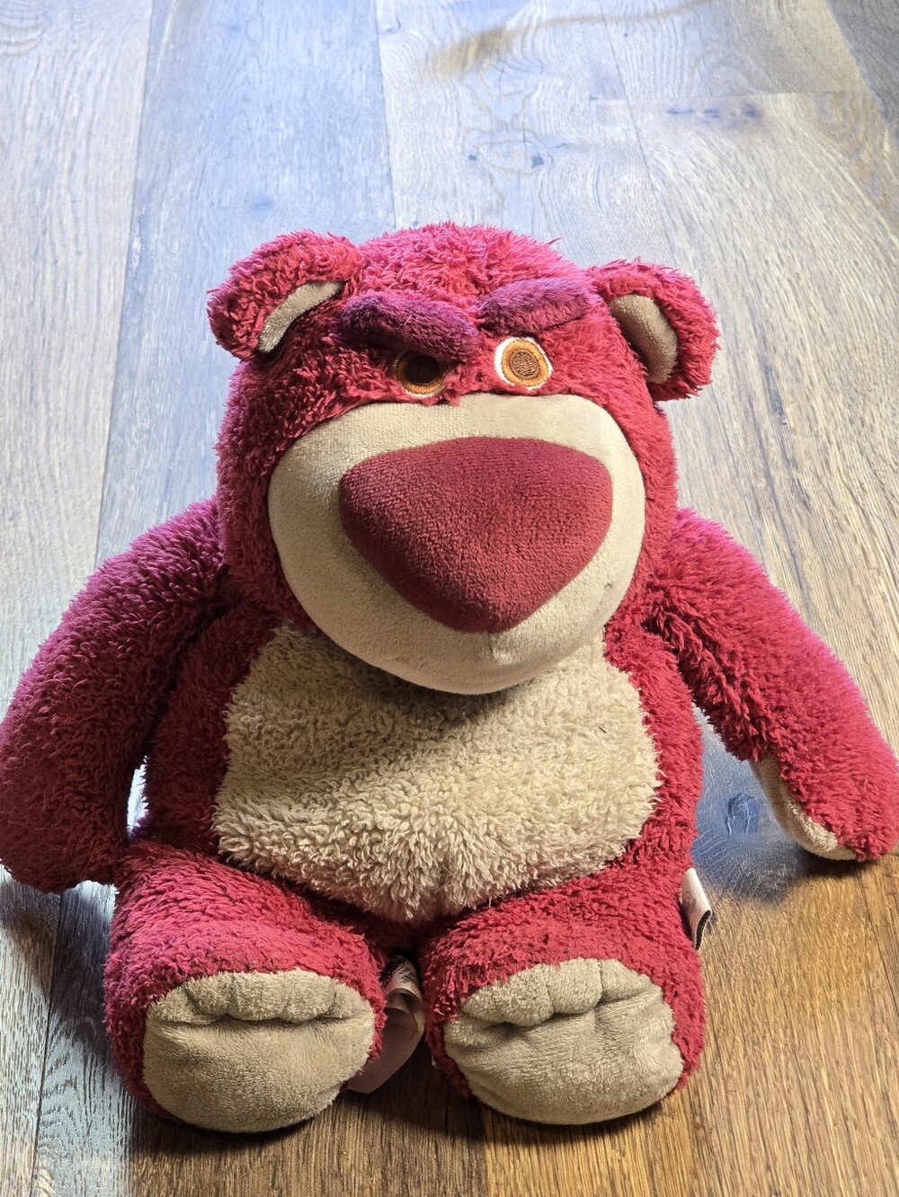 Disney Pink and Cream Lotso Plush Bear Stuffed Toy - Picture 3 of 9
